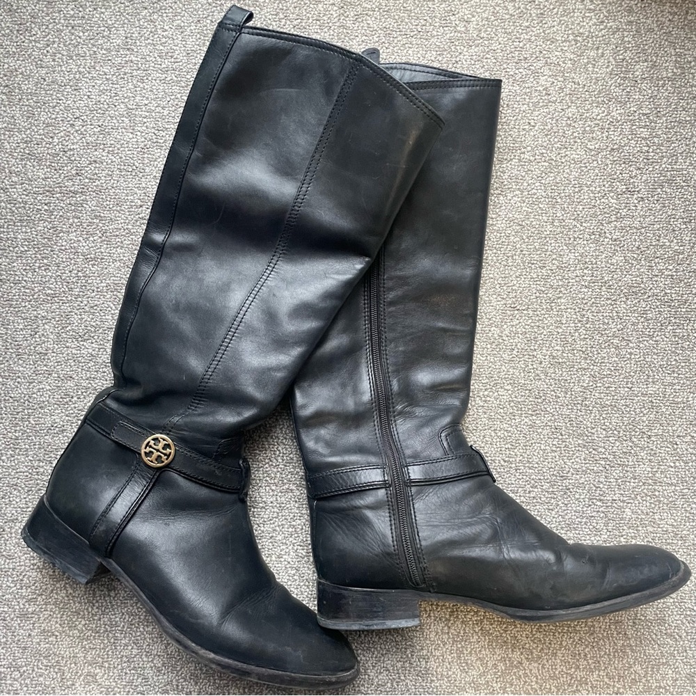 Tory Burch Black Leather Boots